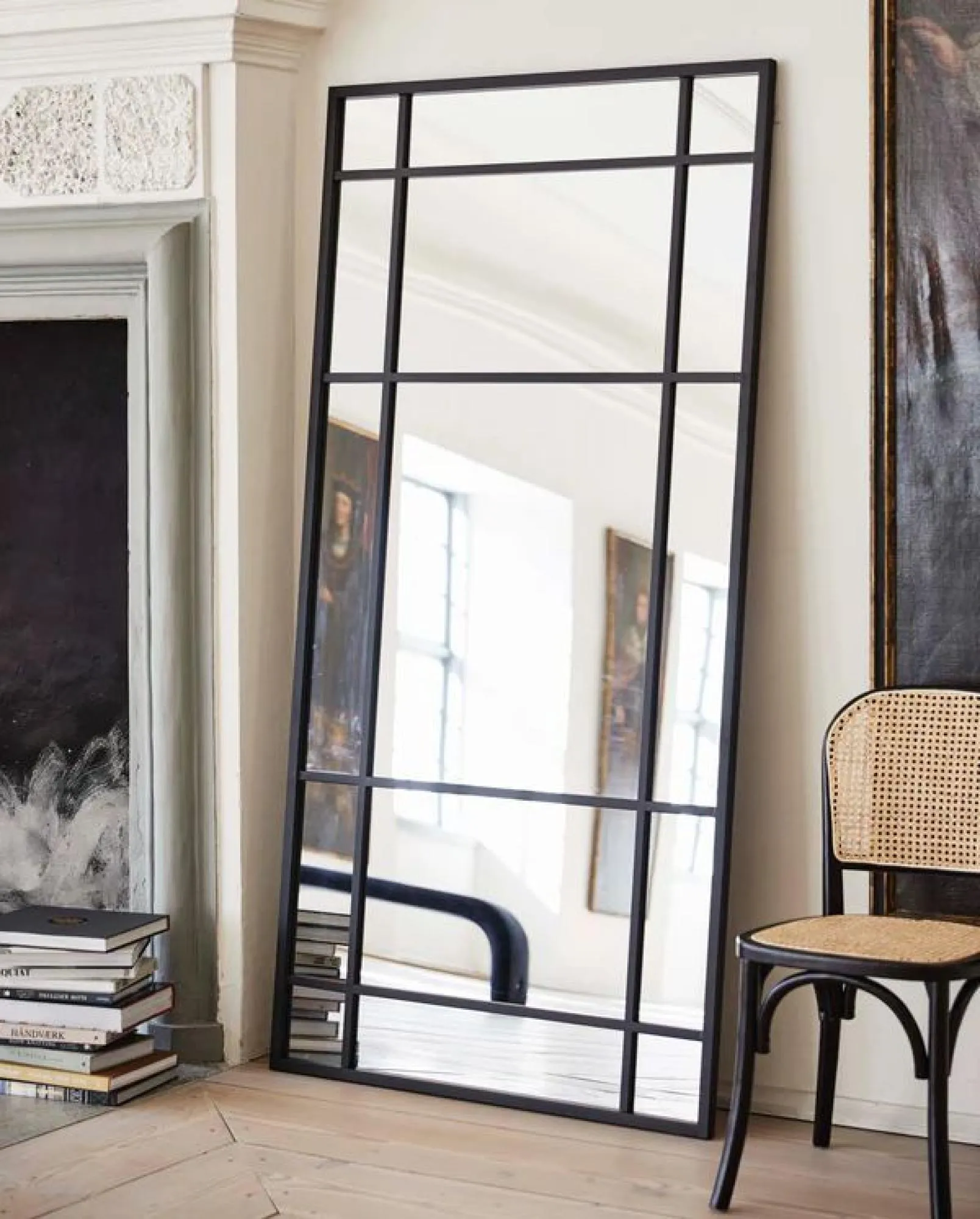 Spirit Standing Mirror - Black, Metal