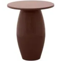 Tarim Round Side Table - Rust Red, Metal