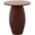 Tarim Round Side Table - Rust Red, Metal