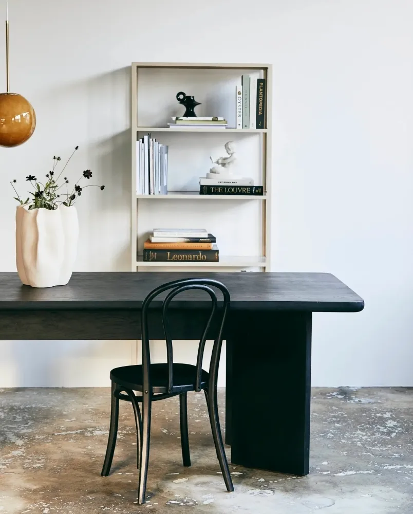 Tisza 8 Seater Dining Table - Black, Oak Veneer