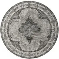 Venus Round Woven Rug - Dusty Grey