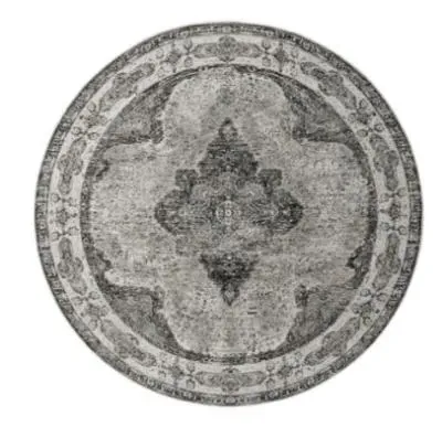 Venus Round Woven Rug - Dusty Grey