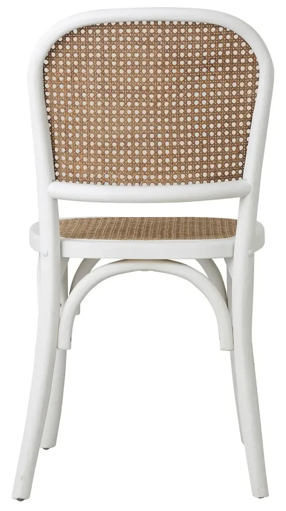 Wicky Dining Chair Set of 2 - White, Rattan