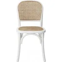 Wicky Dining Chair Set of 2 - White, Rattan