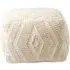 Wular Fabric Pouf - Off White