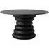 Yalu 6 Seater Round Dining Table - Black