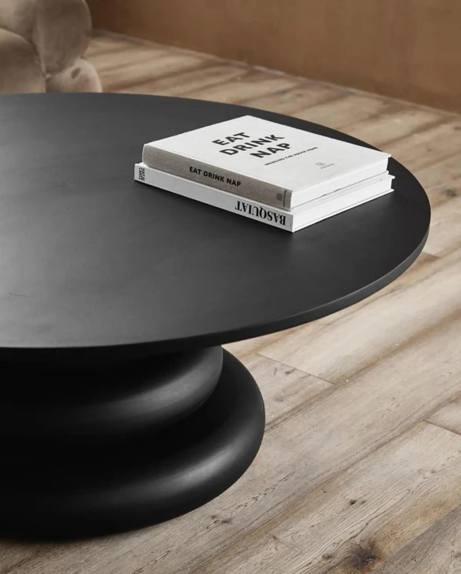 Yalu Round Coffee Table - Black