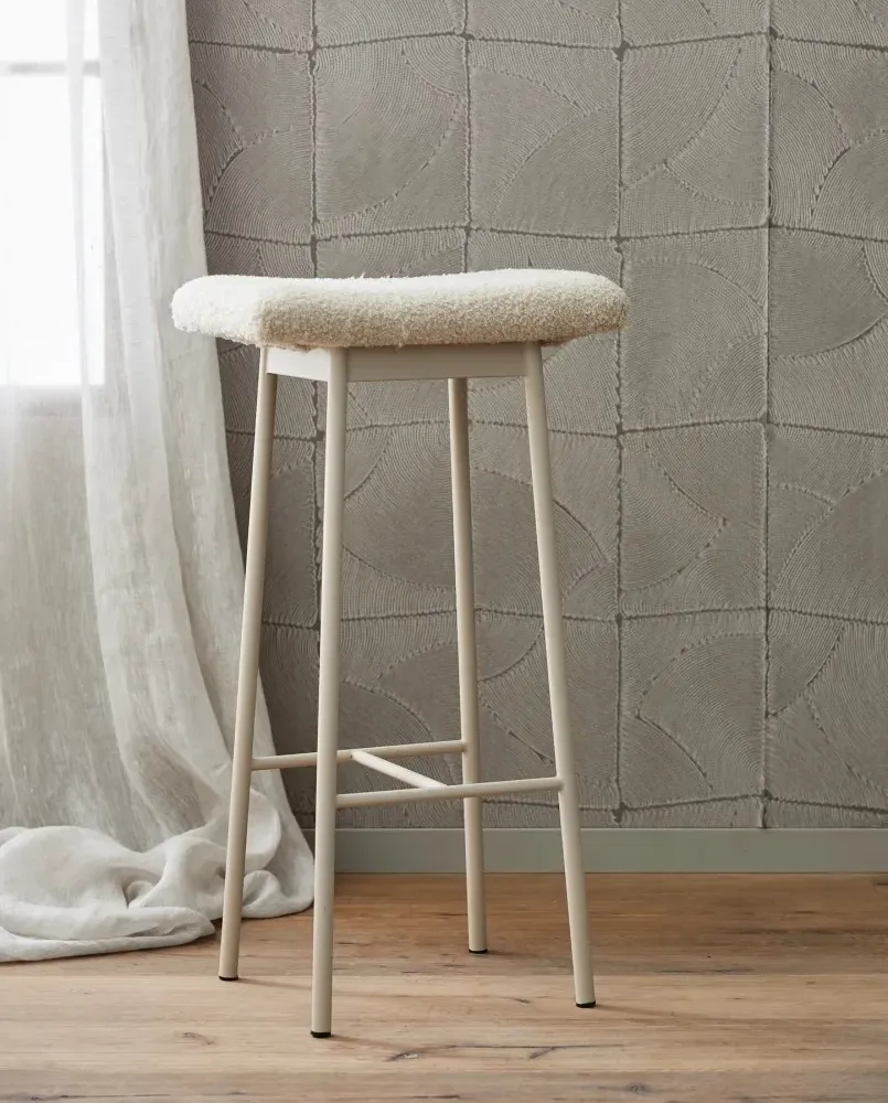 Zala Fabric Bar Stool - Beige
