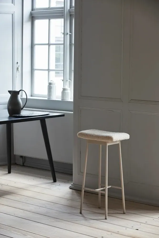 Zala Fabric Bar Stool - Beige