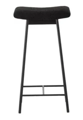 Zala Fabric Bar Stool - Black