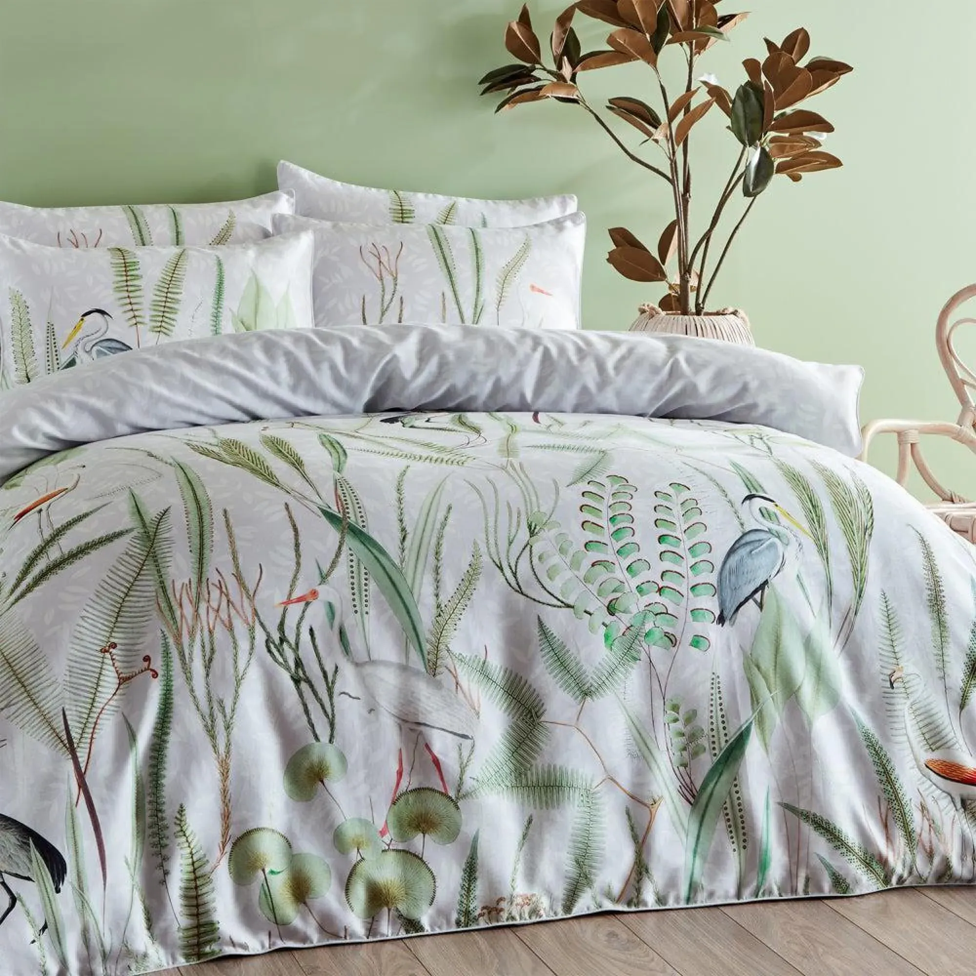 Aaliyah Botanical Duvet Cover Set - Multi Coloured, Cotton