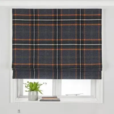 Aviemore Tartan Roman Blind - Rust, Faux Wool image
