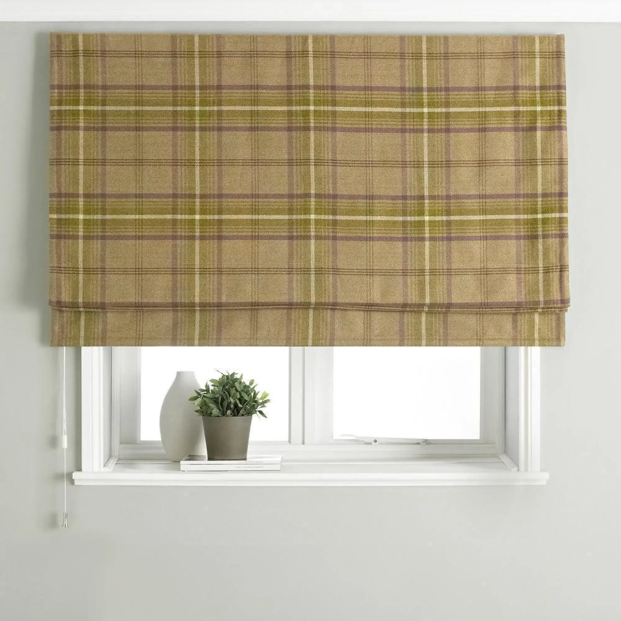 Aviemore Tartan Roman Blind - Thistle, Faux Wool