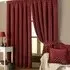 Belmont Chenille Jacquard Pencil Pleat Curtains - Claret