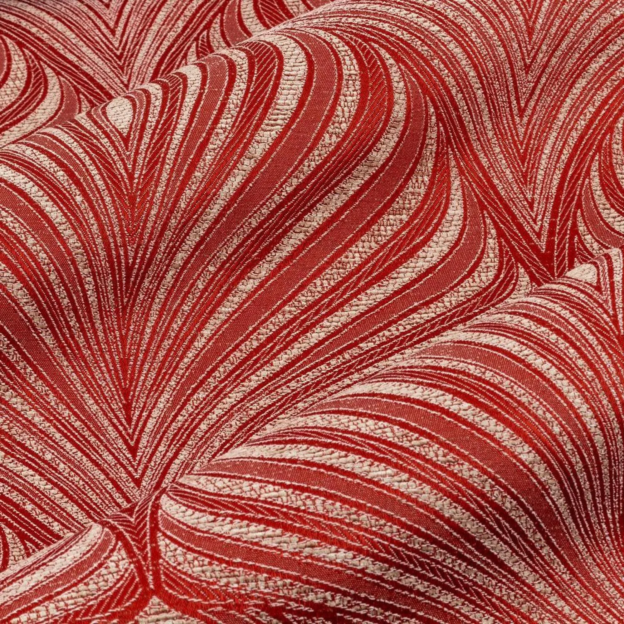 Gatsby Jacquard Eyelet Curtains - Terracotta