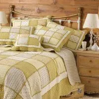 Honeybee Patchwork Bedspread - Yellow