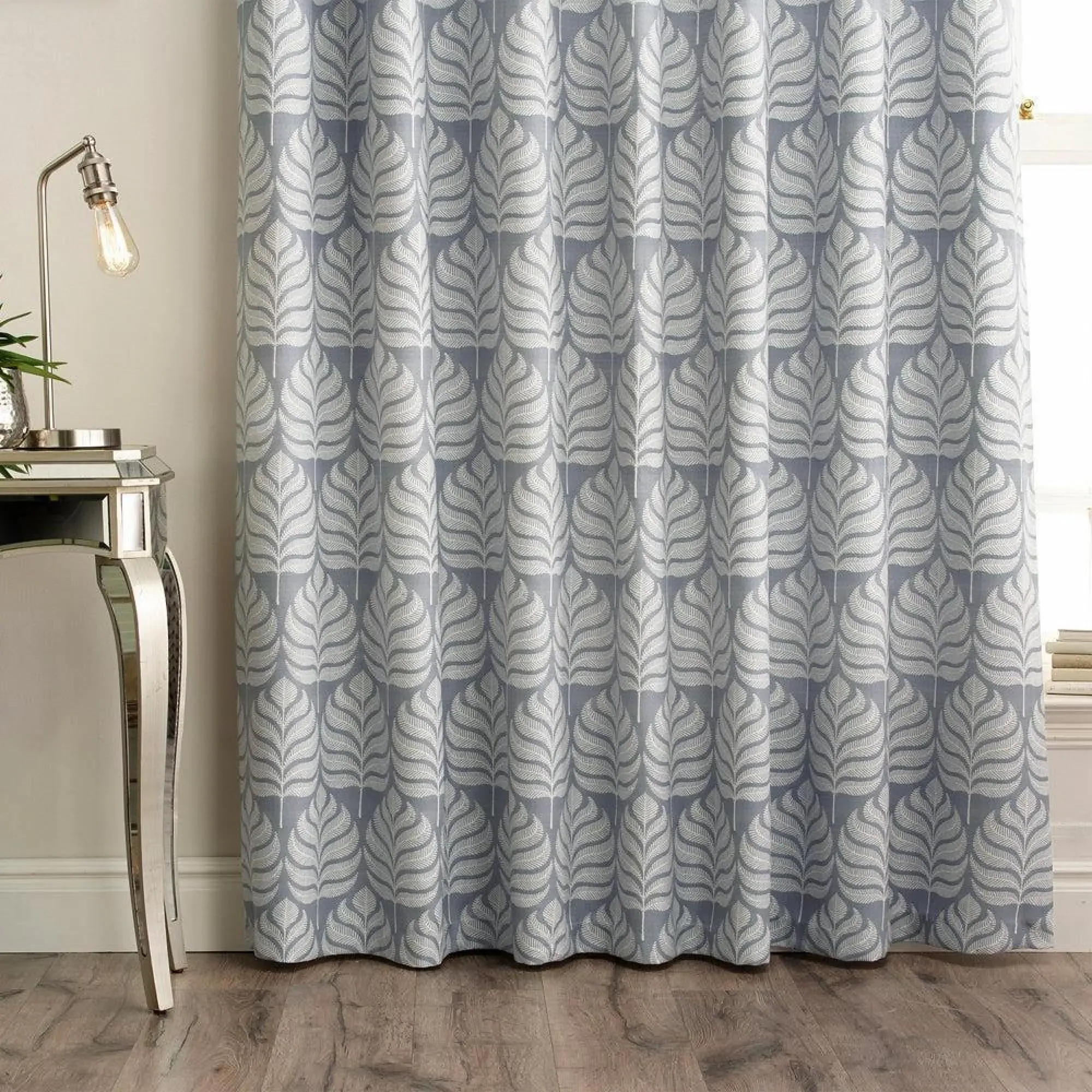 Horto Botanical Eyelet Curtains - Blue
