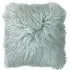 Mongolian Sheepskin Cushion - Blue Blush