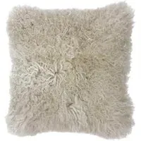 Mongolian Sheepskin Cushion - Oatmeal