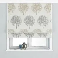 Oakdale Tree Roman Blind - Silver