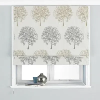 Oakdale Tree Roman Blind - Silver image
