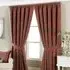 Renaissance Jacquard Pencil Pleat Curtains - Burgundy