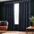 Riva Home Galaxy Room Darkening Eyelet Curtains - Navy