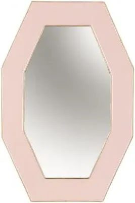 Riva Home Octagonal Wall Mirror - Pink image