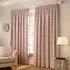 Riva Home Olivia Lattice Embroidered Pencil Pleat Curtains - Blush