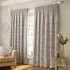 Riva Home Olivia Lattice Embroidered Pencil Pleat Curtains - Grey