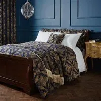Shiraz Jacquard Bedspread - Navy