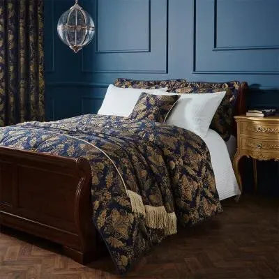 Shiraz Jacquard Bedspread - Navy