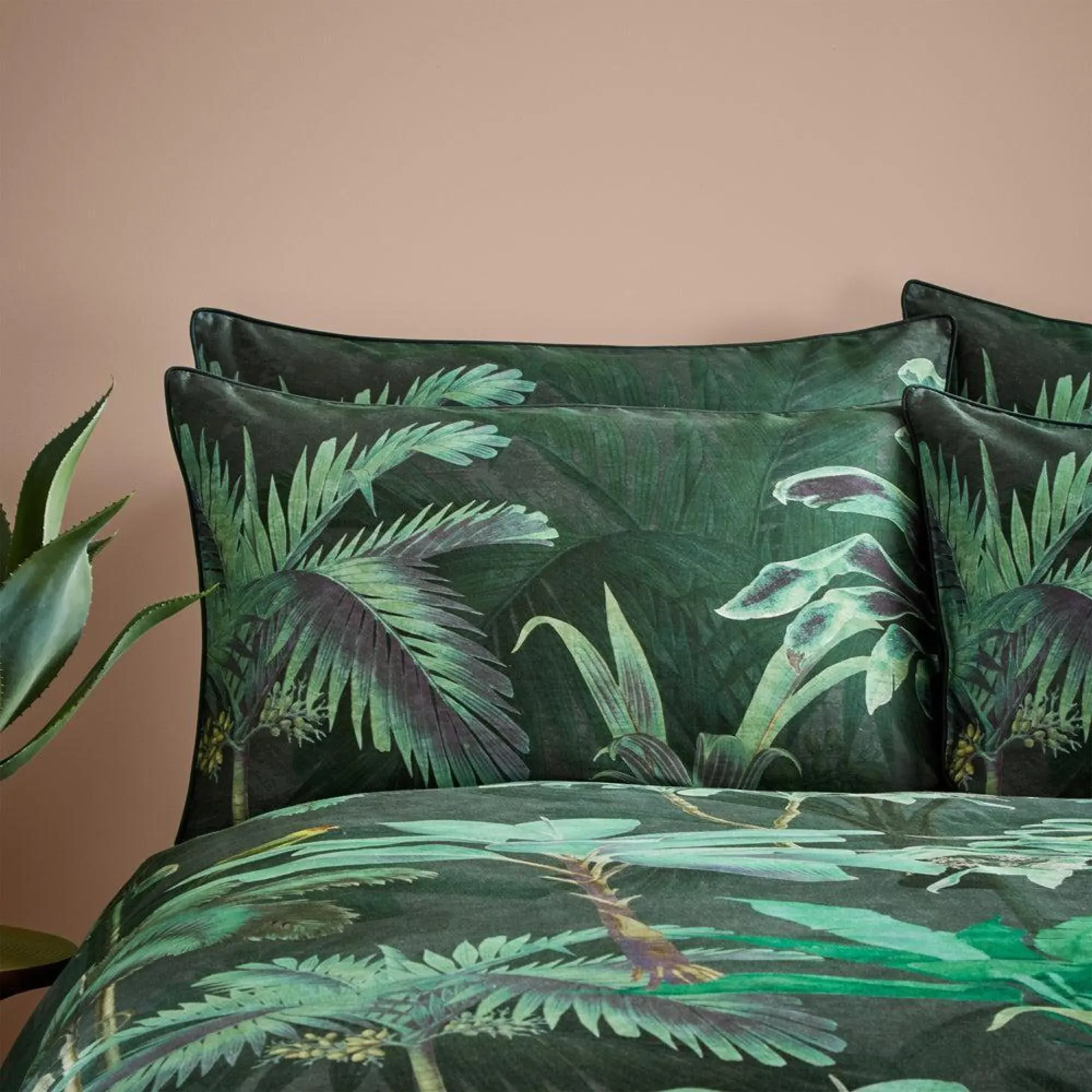 Siona Tropical Duvet Cover Set - Multi Coloured, Cotton