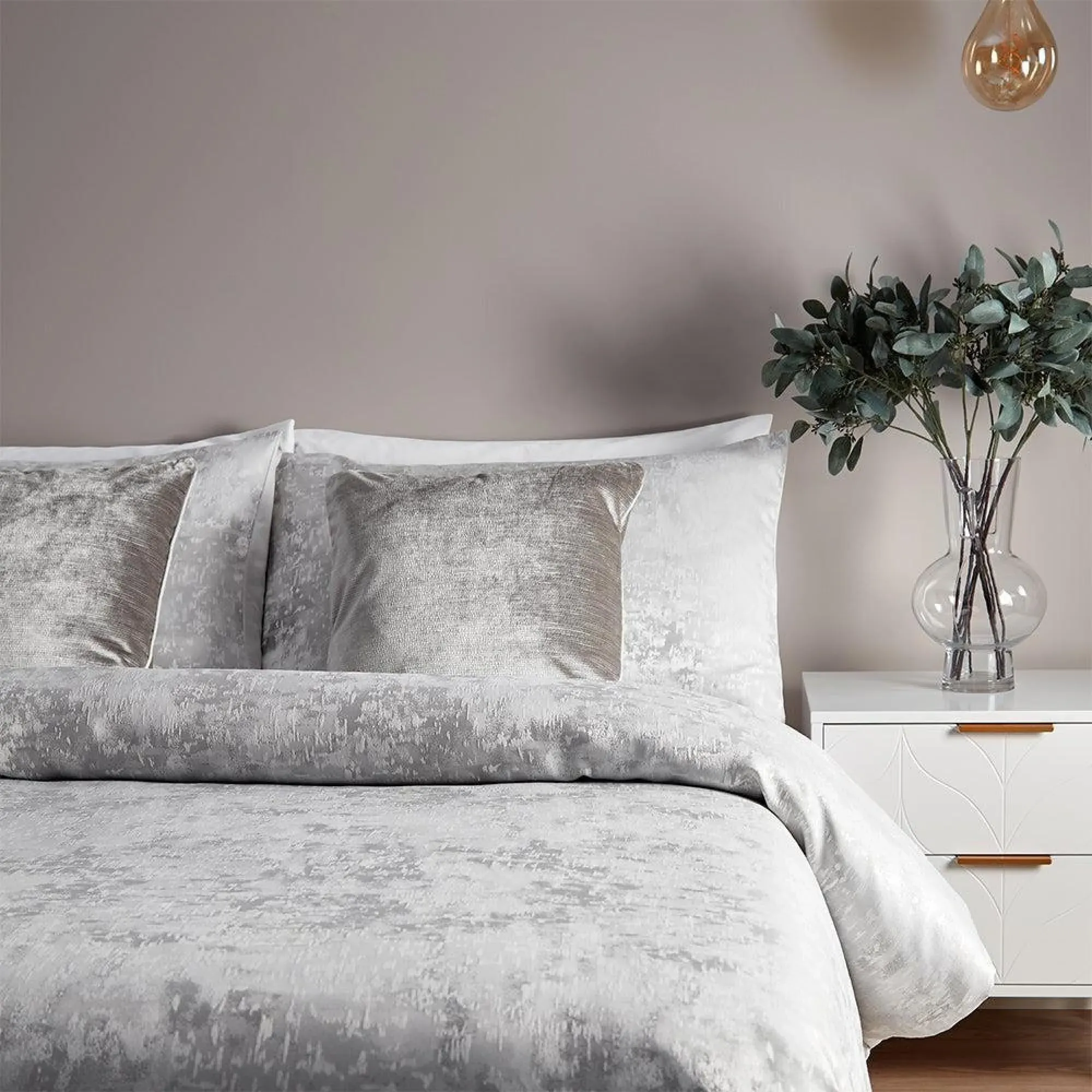 Symphony Duvet Cover Set - Silver