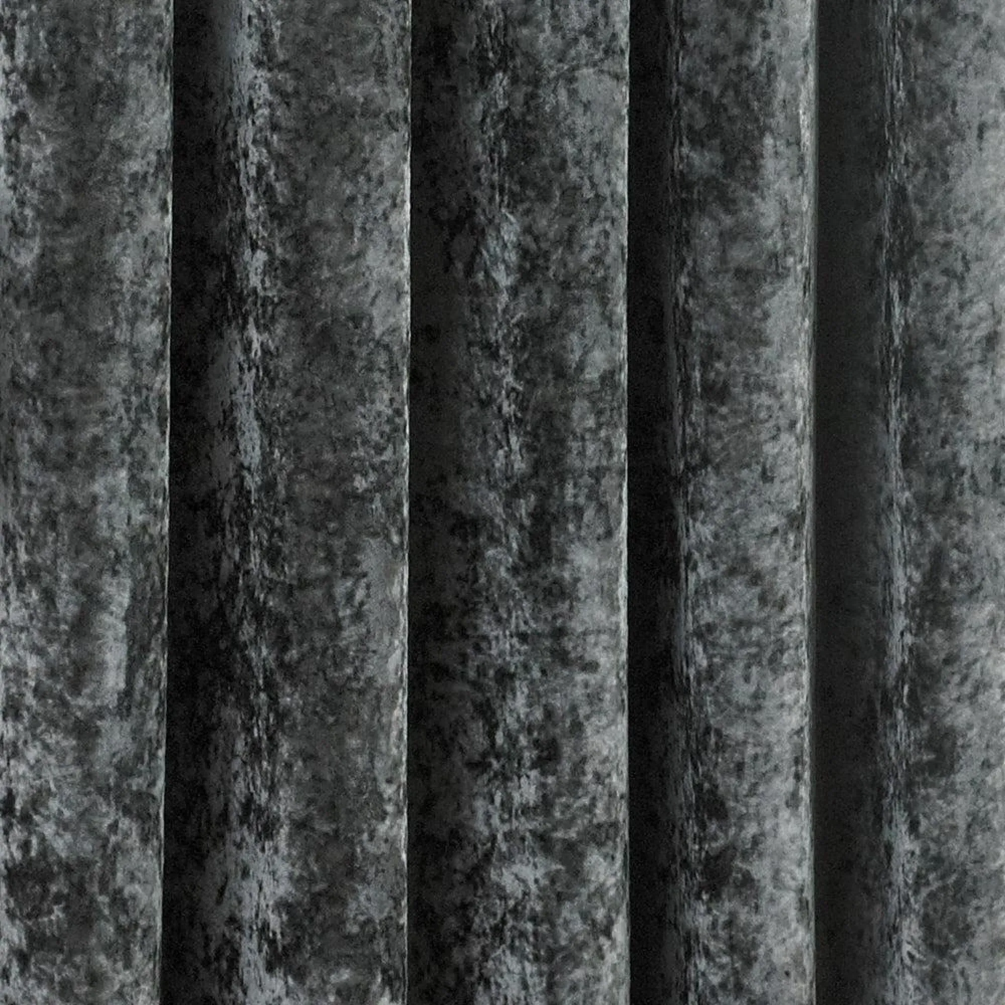 Verona Eyelet Curtains - Pewter, Crushed Velvet