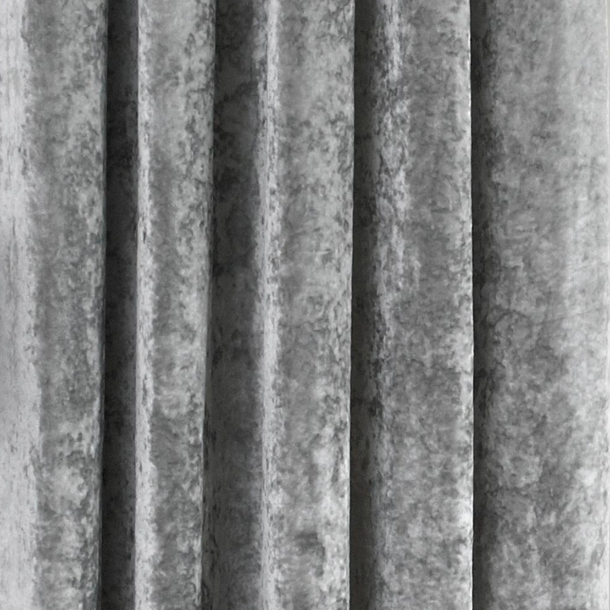 Verona Eyelet Curtains - Silver, Crushed Velvet