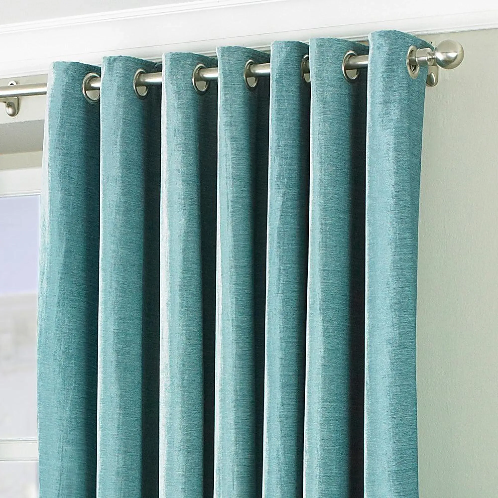Wellesley Eyelet Curtains - Duck Egg