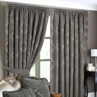 Winchester Jacquard Pencil Pleat Curtains - Mocha