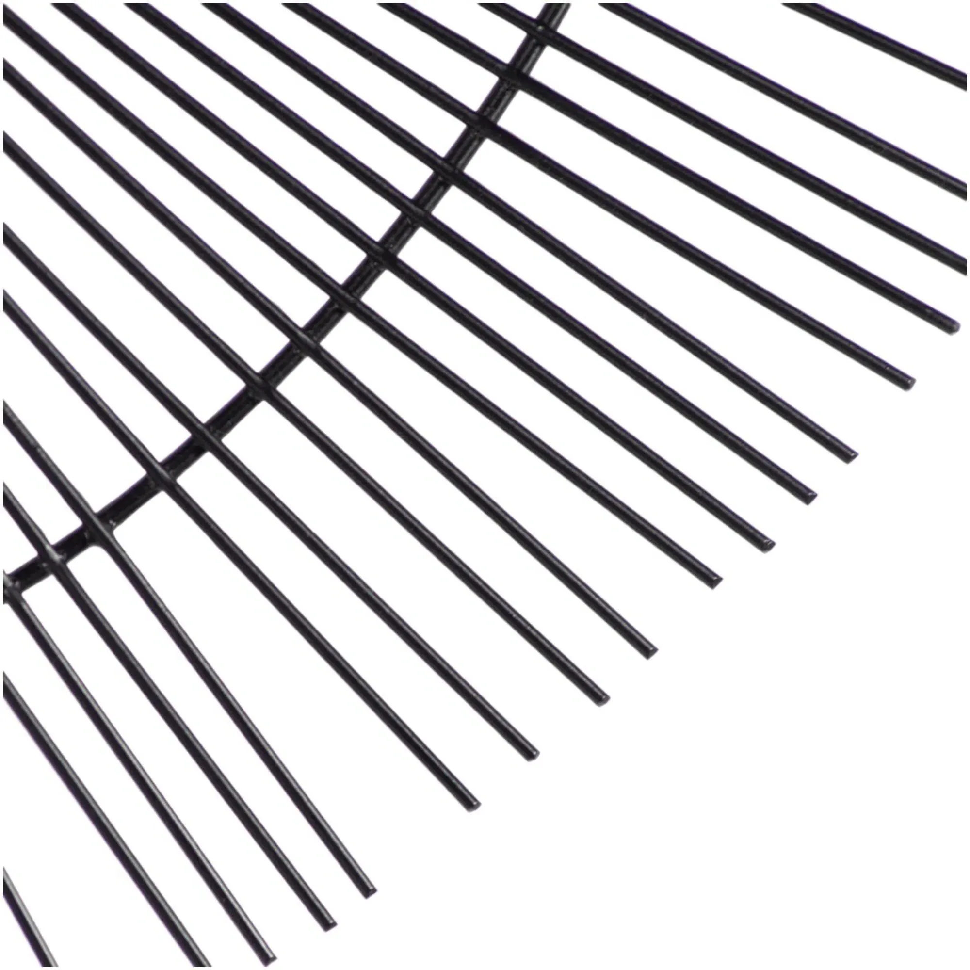 Wire Round Wall Mirror - Black