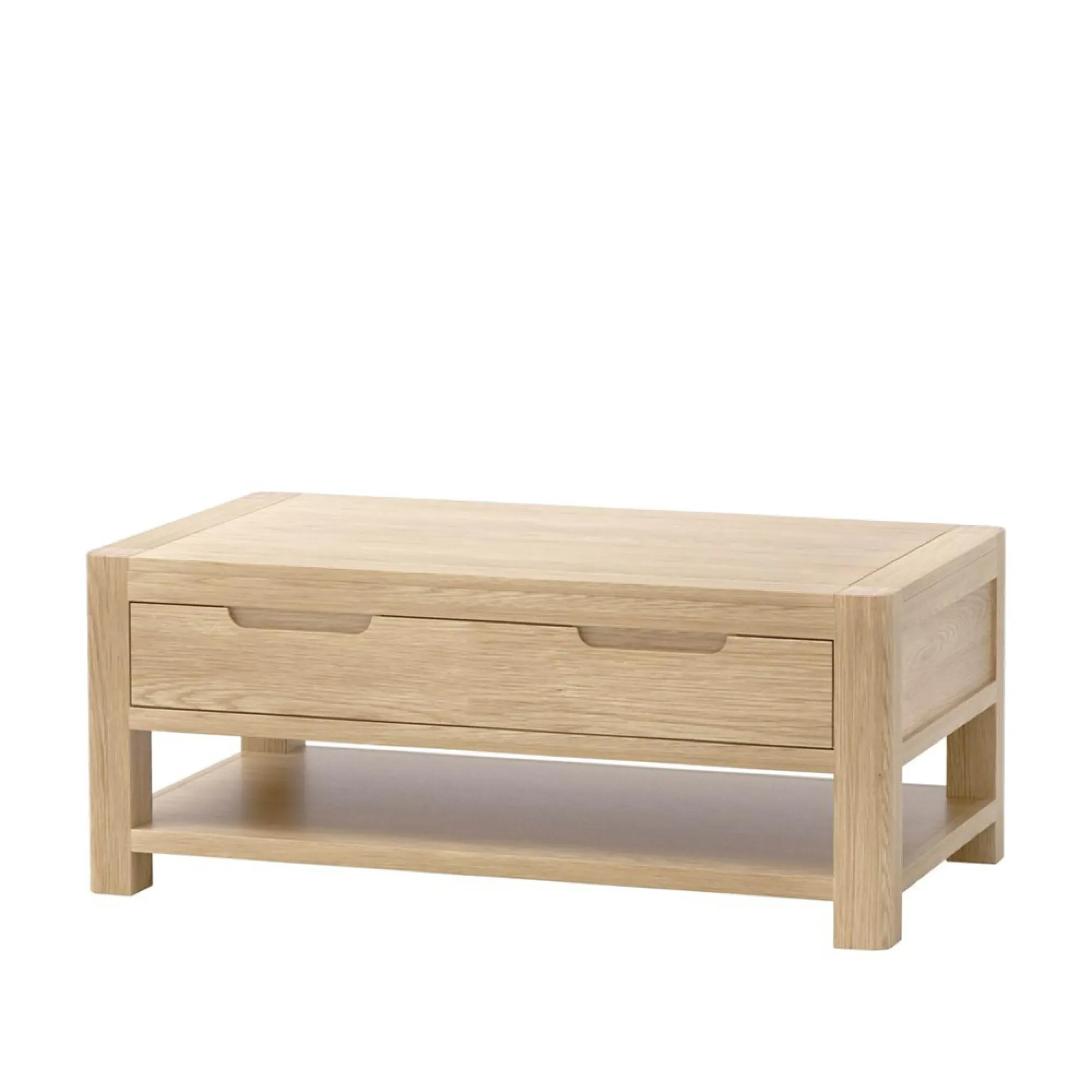 Carly Oak 2 Drawer Coffee Table - Lacquered