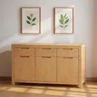 Carly Oak 3 Door Sideboard - Lacquered