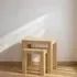 Carly Oak Nest of 2 Tables - Lacquered
