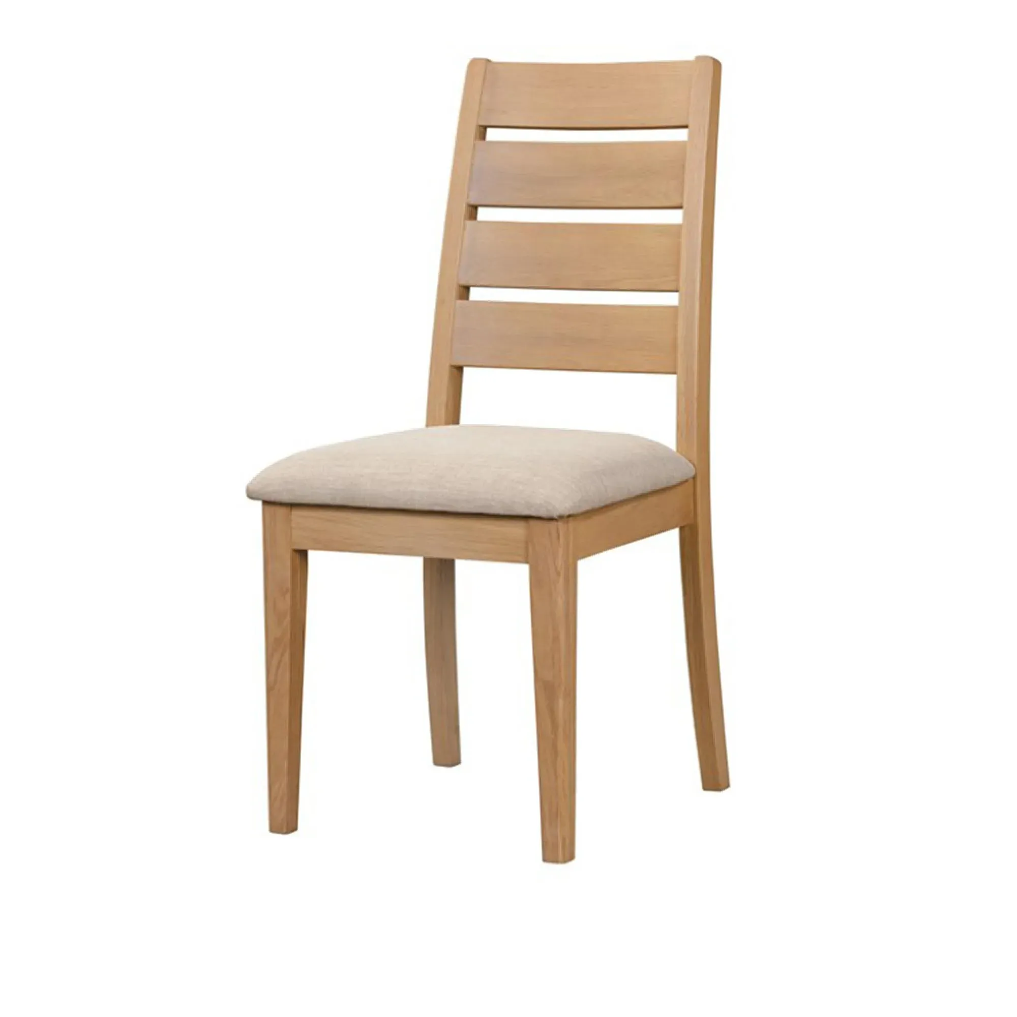 Carly Padded Dining Chair Set of 2 - Lacquered Oak