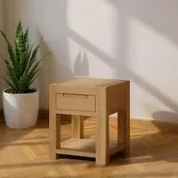 Carly Square End Table - Oak