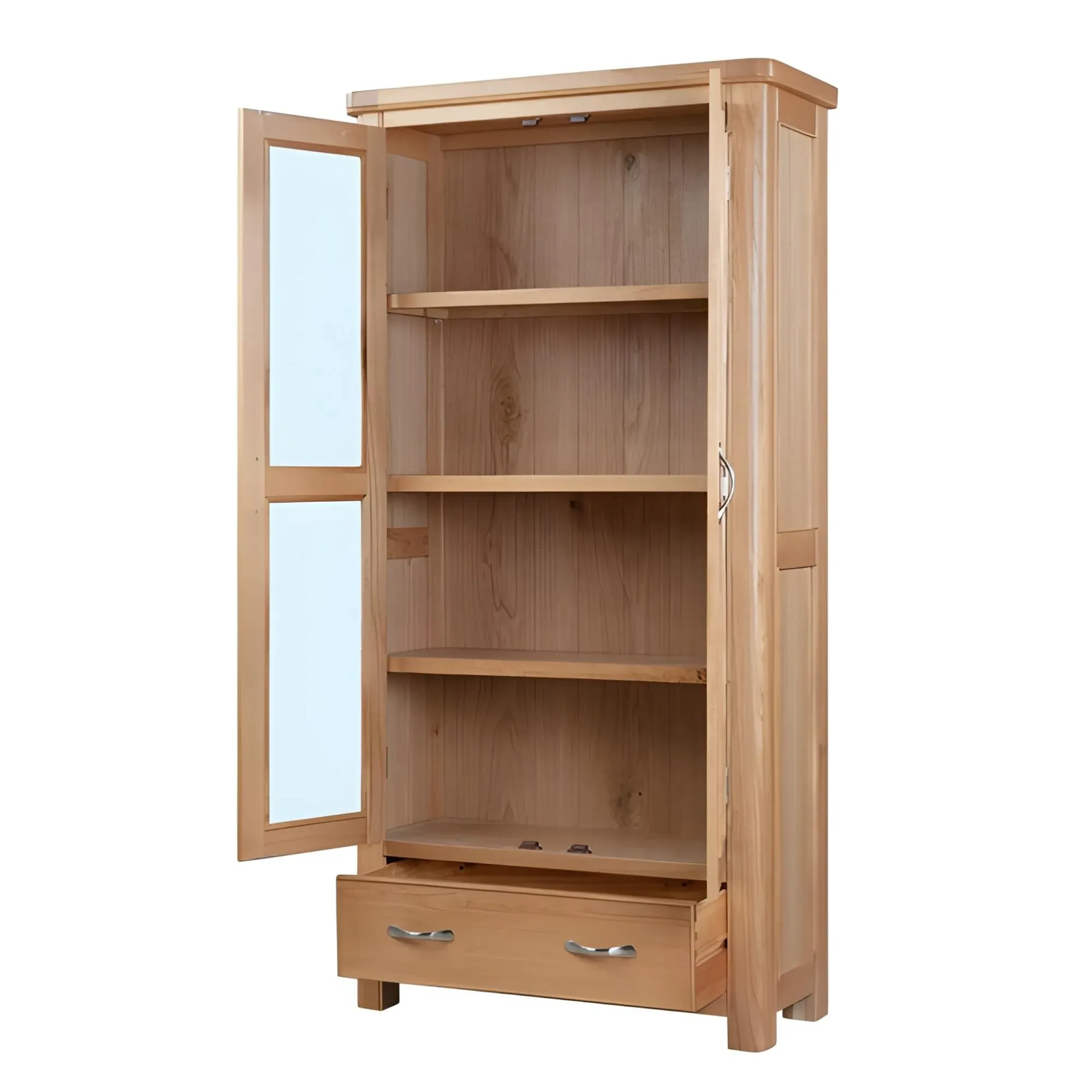 Clarion 2 Door Display Cabinet - Oak