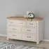 Clarion 3+4 Wide Drawer Chest - Grey, Oak
