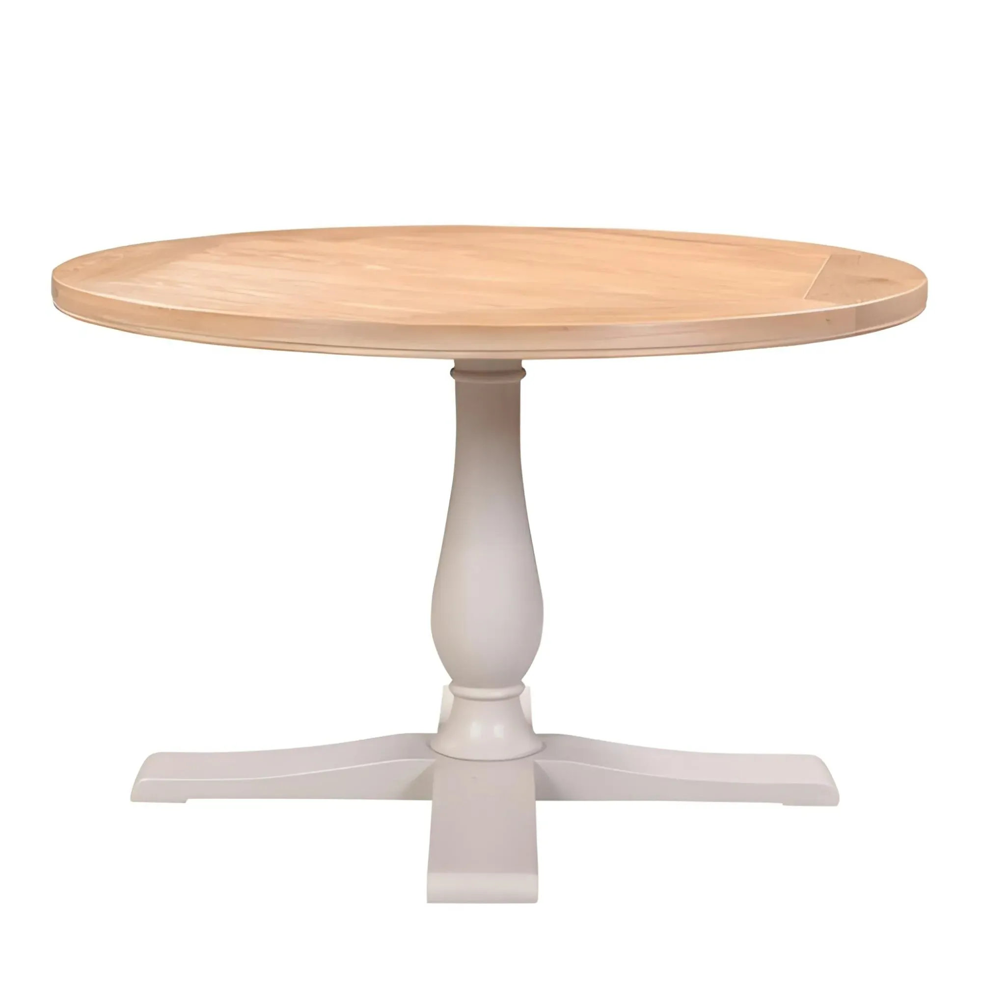 Clarion 4 Seater Round Dining Table - Grey, Oak