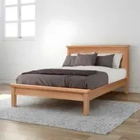 Clarion Bed Frame - Lacquered Oak