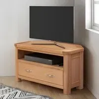 Clarion Corner TV Unit with Drawer - Oak