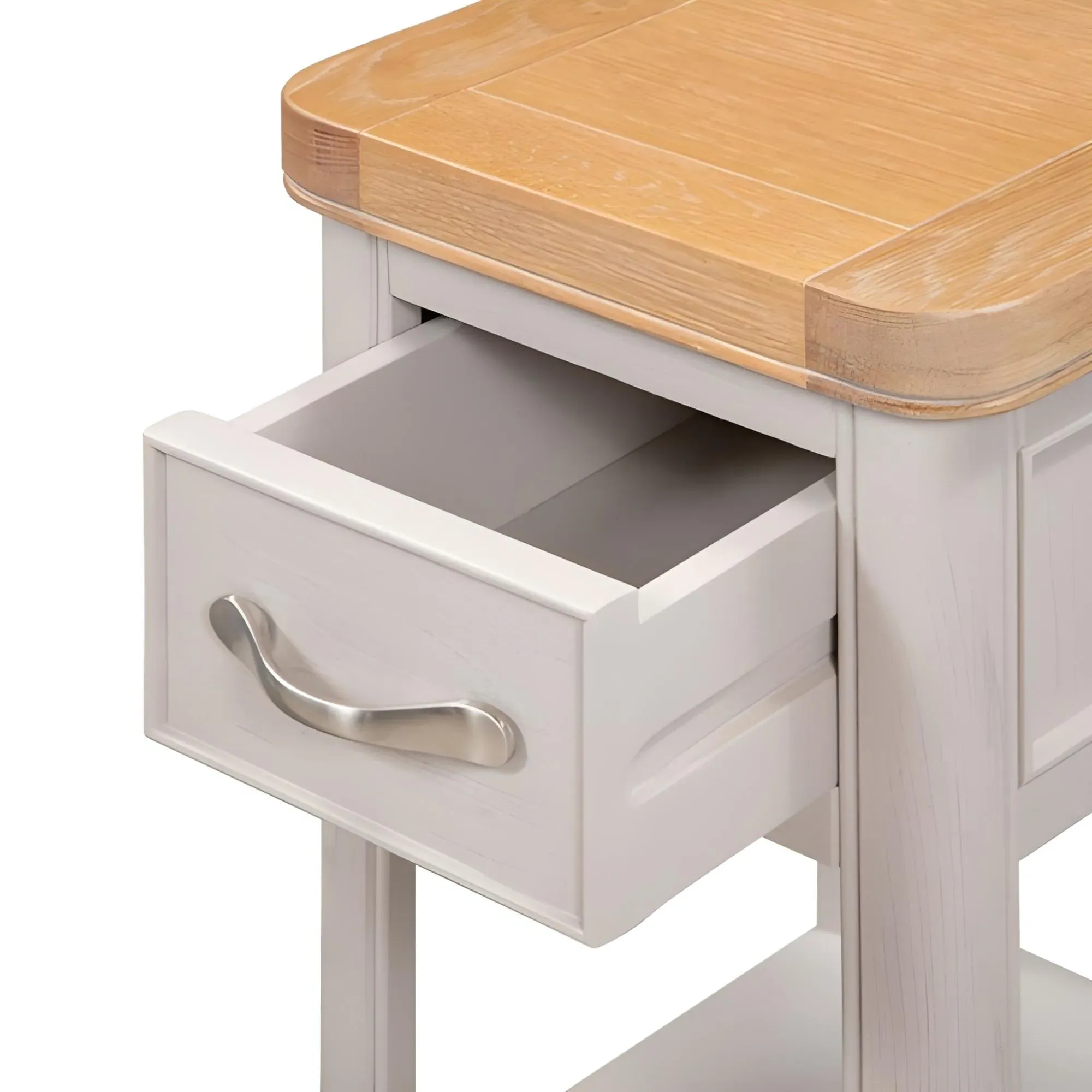 Clarion Oak 1 Drawer Bedside Table - Grey
